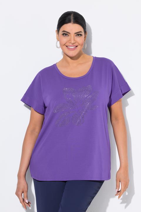 Produktbild Ulla Popken T-Shirt, Blüte, oversized, Rundhals, Halbarm (58)
