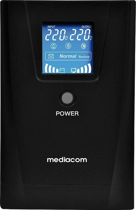Immagine prodotto Mediacom M-UPS851D gruppo di continuità (UPS) A linea interattiva 0,8 kVA 480 W 2 presa(e) AC (800 VA, 480 W, Interattivo linea UPS)