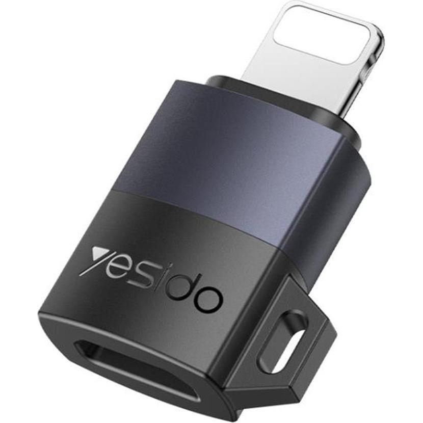 Yesido - OTG Adapter (GS30) - Micro-USB to Lightning, 480Mpb/s, Aluminum Alloy, 12W - Grey (Micro USB, Lightning), Adattatore dispositivo mobile, Grig