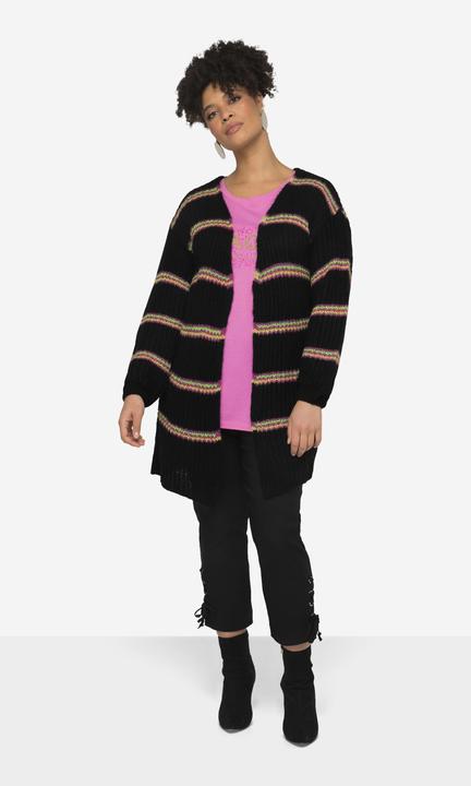 Produktbild Miamoda Strickjacke, Ringel, offene Form, Langarm (48)