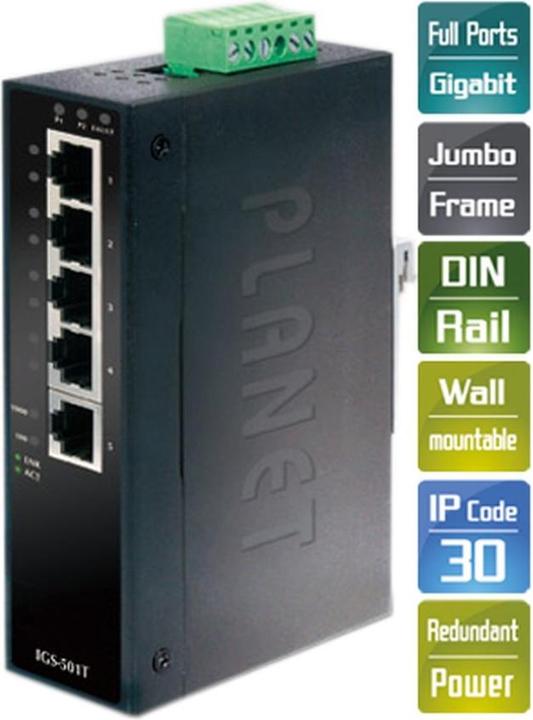 Productafbeelding Planet 5-poorts Gigabit Ethernet Schakelaar (5 ports)