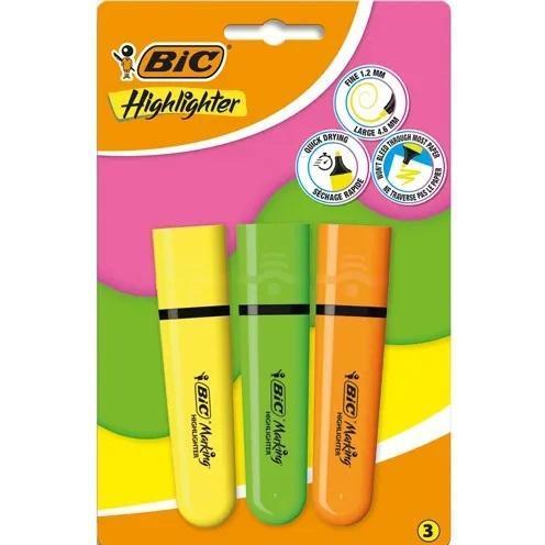 Bic, Evidenziatori, Textmarker-Mix Neon Highlighter 3 Stück (3x)