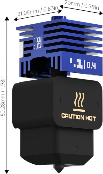Immagine prodotto Biqu SF Hotend 0.4mm gehärtet für Bambu H2D/ A1/ A1mini (Hotend)