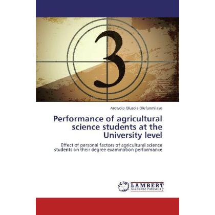 Performance of agricultural science students at the University level, Fachbücher