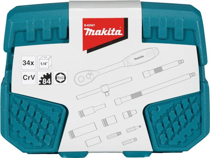 Actual product image Makita Ratchet and bit set (1/4")