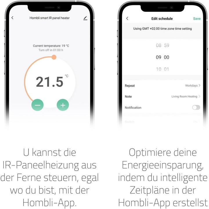 Immagine prodotto Hombli Pannello riscaldante in vetro (600 W)