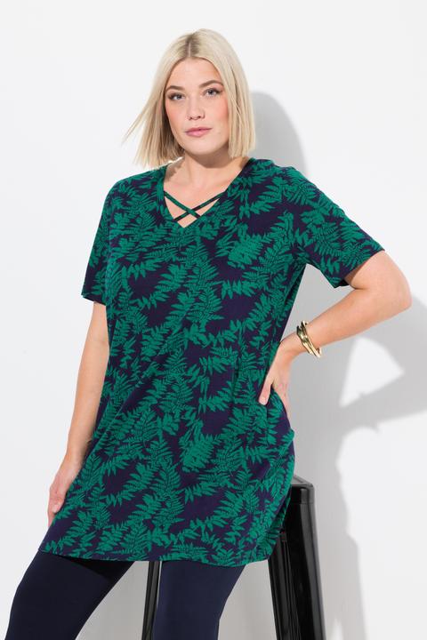 Actual product image Ulla Popken Strappy Short Sleeve Knit Tunic (58)