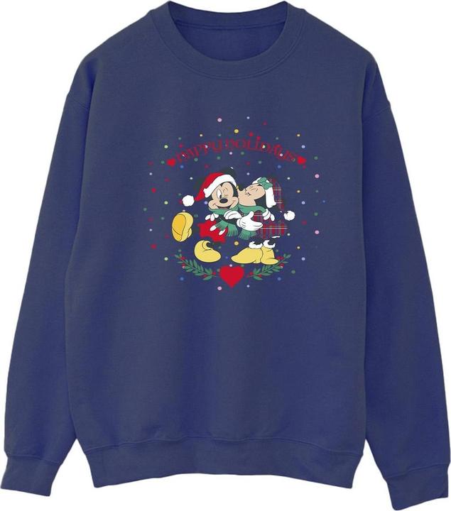 Disney Womens/Ladies Mickey Mouse Mickey Minnie Christmas Sweatshirt