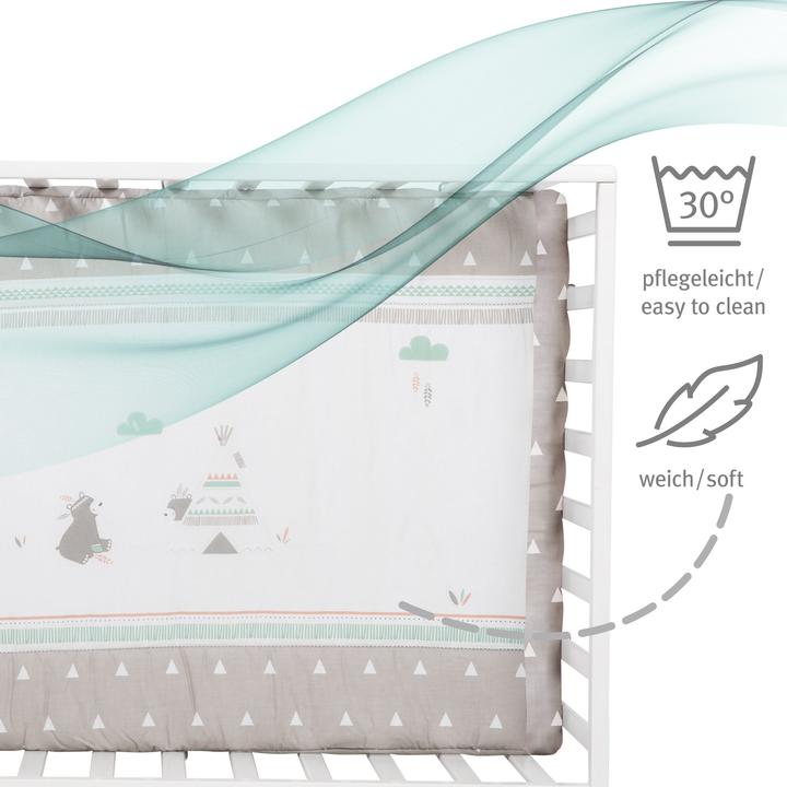 Actual product image Roba Playpen 100x75 Indibear (72.50 cm, 98 cm, MDF)