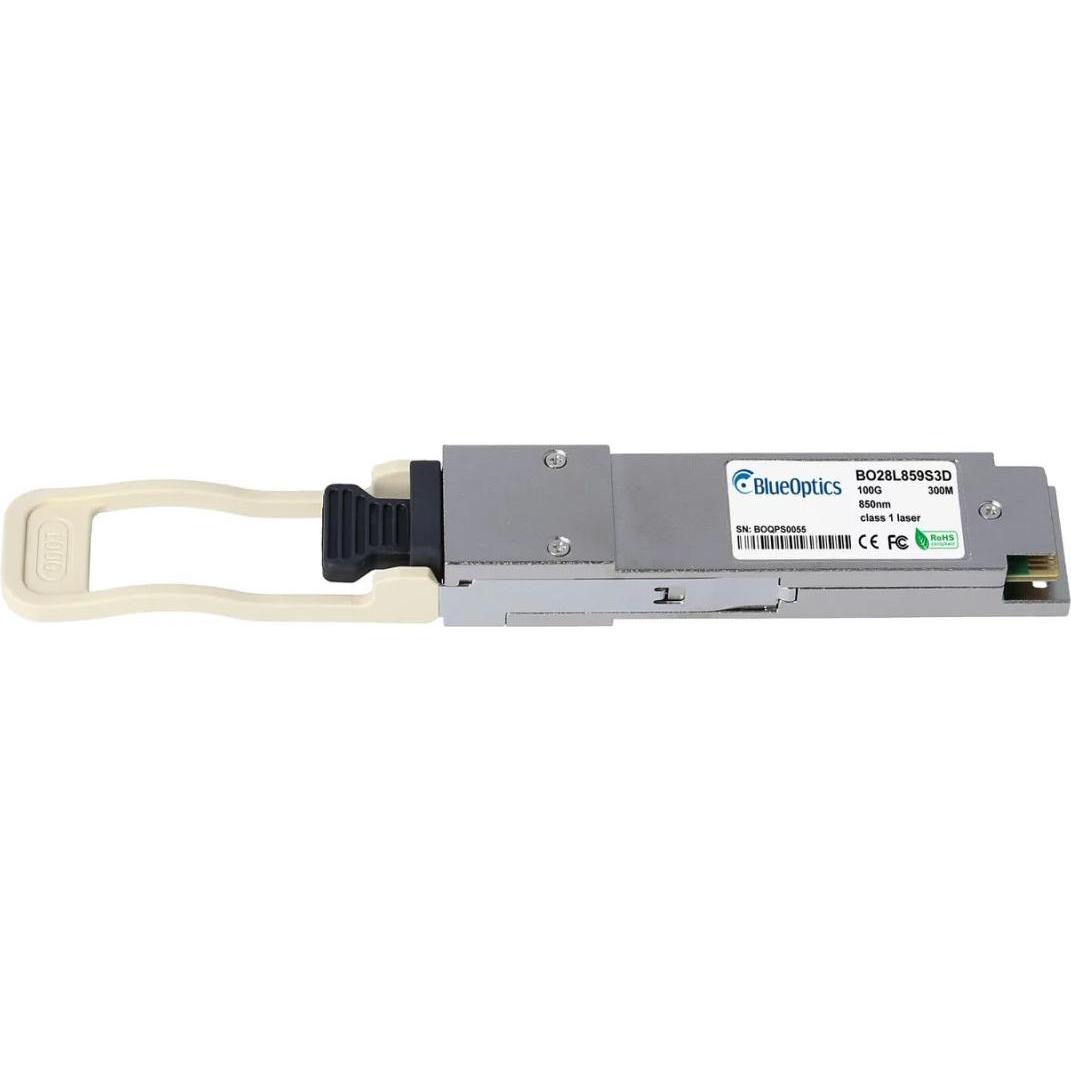 Thumbnail - BlueOptics Extreme Networks 100G-ESR4-QSFP300M kompatibler QSFP28 BO28L859S3D, Transceiver, Silber