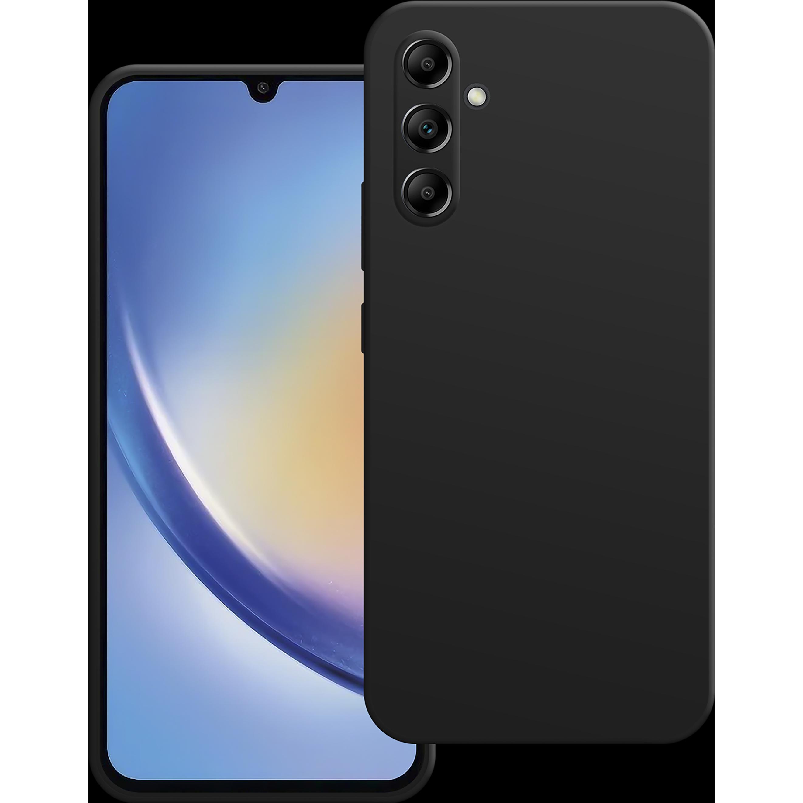 Cazy Silikon Hülle Kompatibel mit Samsung Galaxy A34 - Soft TPU Schutz - (Samsung Galaxy A34 5G), Smartphone Hülle, Schw...