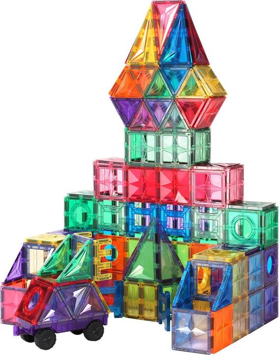 Actual product image Mntl Magnetic Tiles + Ball Run