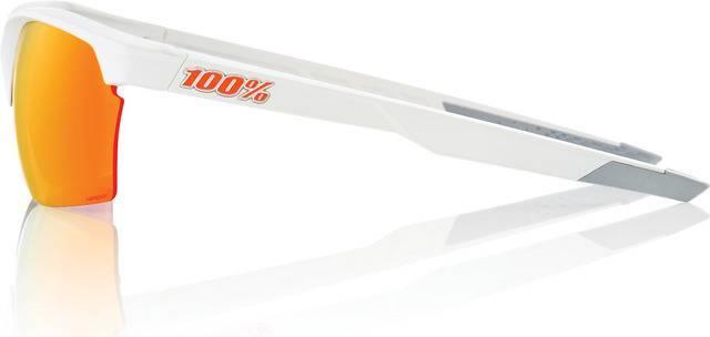 Actual product image 100% Sports Coupe (Mat white, Hyper Red Multilayer Mirror)