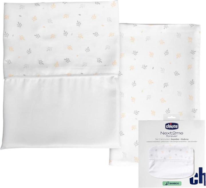 Chicco Next2Me Forever Spannbettlaken G/D+P Bambuslaub