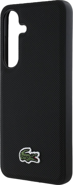 Produktbild Lacoste Case Iconic Petit Pique Woven Logo MagSafe to Samsung Galaxy S25 Plus black (Samsung Galaxy S25+)