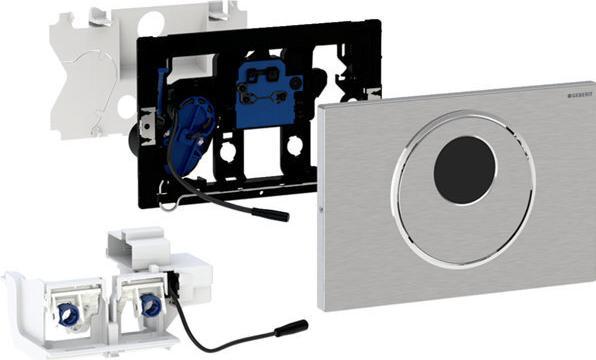 Produktbild Geberit Sigma10 bedieningspaneel 2-knops met batterijvoeding en touch-free bediening 24,6 x 16,4 x 1,5 cm, R