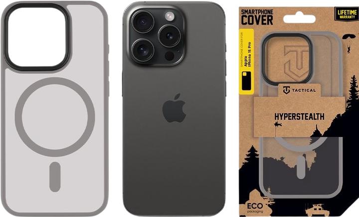 Produktbild Tactical MagForce Hyperstealth Cover for iPhone 15 Pro Light Grey (Apple iPhone 15 Pro)