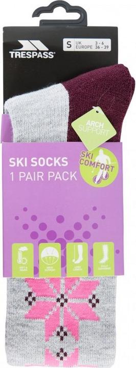 Actual product image Trespass Snowfall - Ladies Ski Socks (36 - 39)