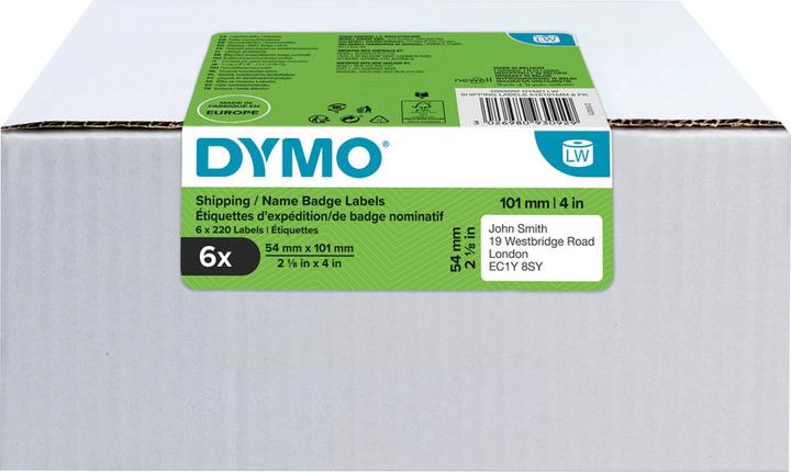 Productafbeelding Dymo Verzendetiketten 54 x 101 mm 6x 220 stuks. (10.10 cm)