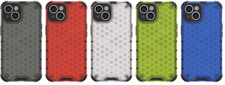 Actual product image Hurtel Honeycomb case for iPhone 14 armoured hybrid cover blue (Apple iPhone 14)