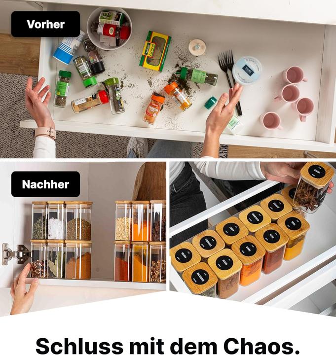 Produktbild Deco haus Vorratsgläser-Set mit Deckel (0.28 l)