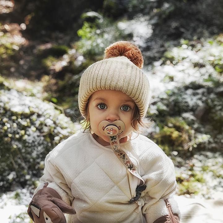 Image du produit Elodie Bonnet laine pompon kaki
