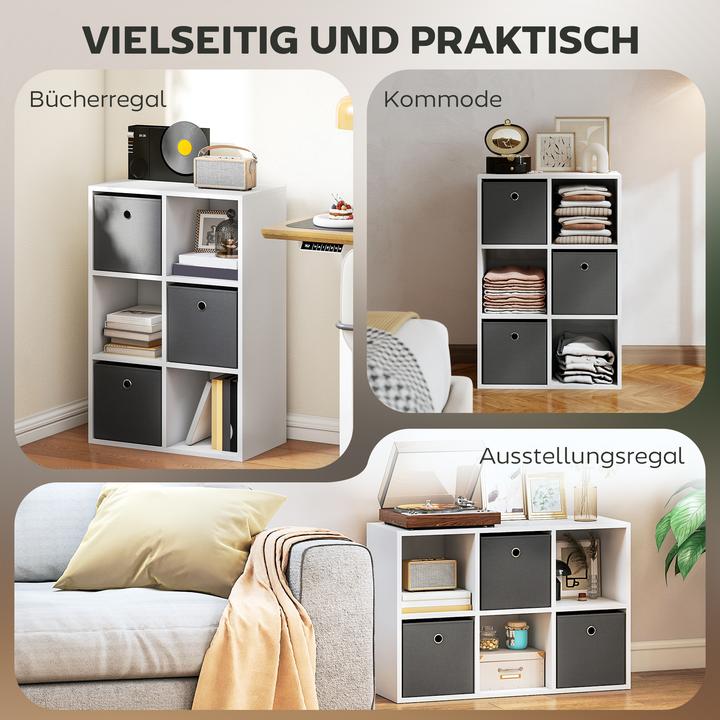 Image du produit Homcom Bücherregal Spanplatte Grau (30 x 30 x 79.80 cm)