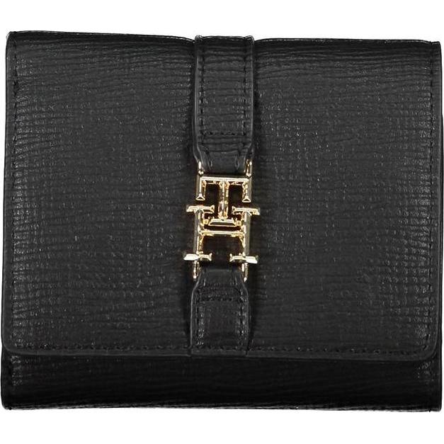 Tommy Hilfiger, Donne, Portafoglio, Nero Polyurethane Women Wallet