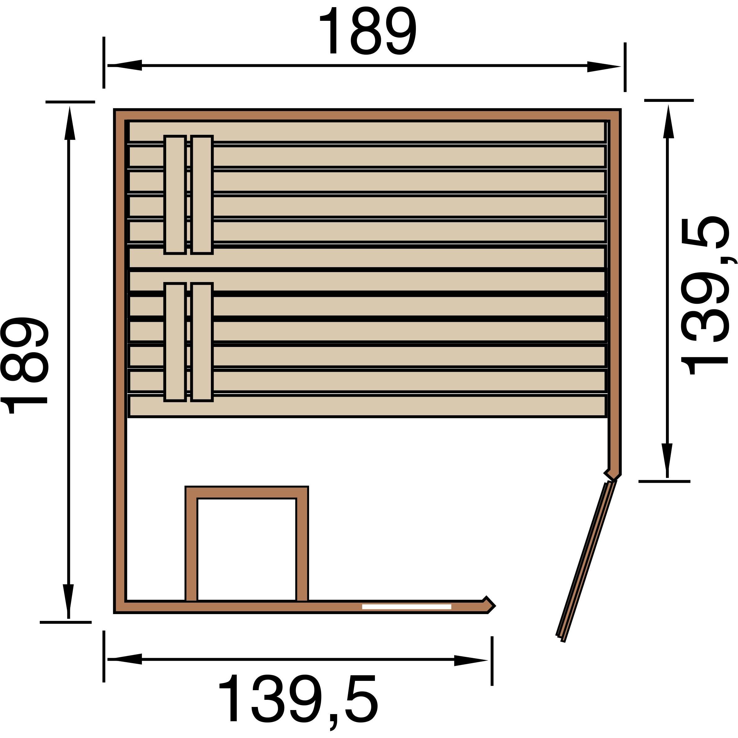 Thumbnail - Weka Holzbau, Sauna, MH-Ecksauna 539 GTF Gr.2 (Ohne Ofen)