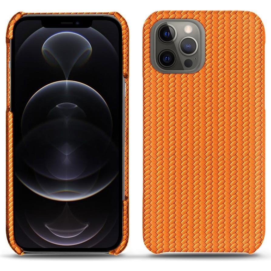 Noreve Lederschutzhülle (Apple iPhone 12 Pro Max), Smartphone Hülle, Orange