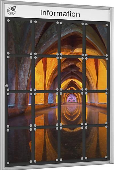 Image du produit Schaar-Design Vitrine simple BASIC (Tableau noir, 134 x 98.50 cm)