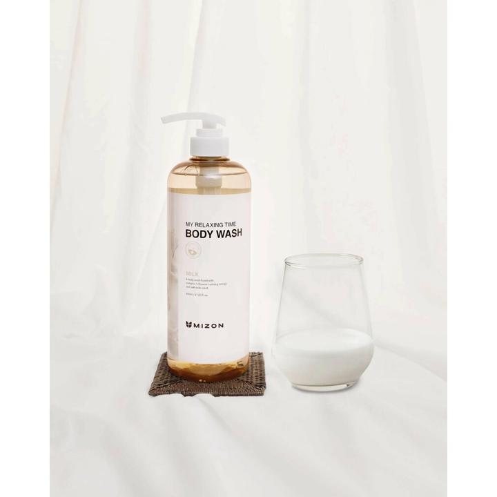 Produktbild Mizon Shower gel with milk protein Milk My Relaxing Time ( Body Wash) 800ml (800 ml)