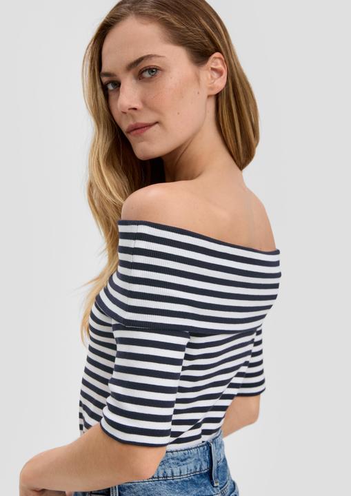 Image du produit S.Oliver T-Shirt Stretchiges Rippshirt mit Carmen-Ausschnitt (46)
