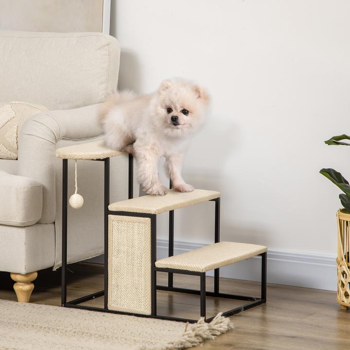 Actual product image PawHut Pet stairs with scratching board (Cat)