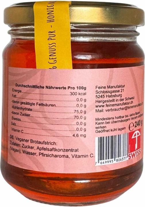 Valori nutrizionali e ingredienti Feine Manufaktur Honig Alternative Pfirsich 240 g (240 g)