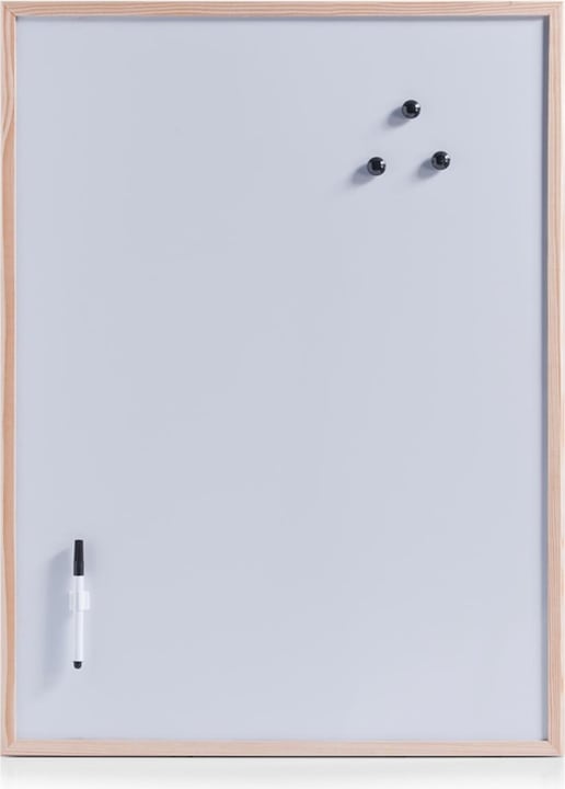 Zeller Present Magnet- und Schreibtafel (Whiteboard, Magnettafel, 60 x 80 cm)