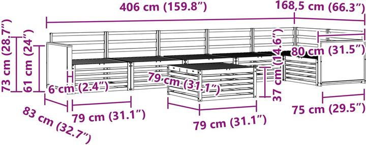 Produktbild vidaXL Outdoor-Sofa