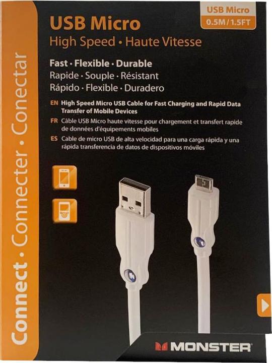 Image du produit Monster Câble micro-USB mobile (0.45 m, USB 2.0)