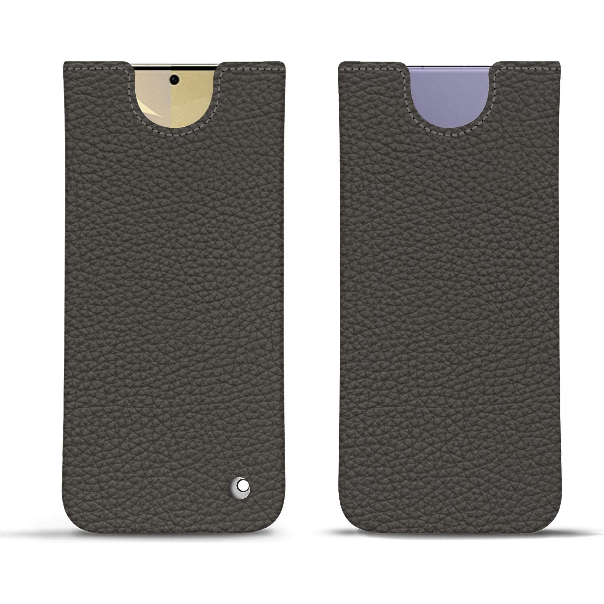 Noreve Lederschutzhülle (Samsung Galaxy S24+), Smartphone Hülle, Grau