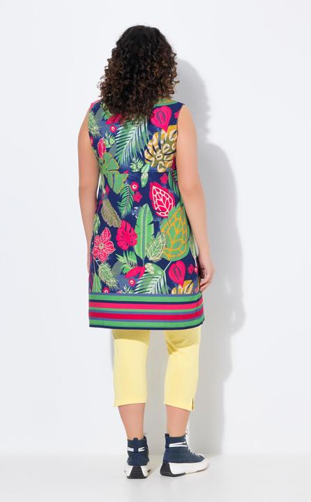 Produktbild Ulla Popken Jerseykleid, bedruckt, A-Linie, Rundhals, ärmellos (50, 52)