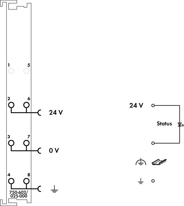 Image du produit Wago 750-602/025-000 Alimentation en potentiel 0,08-2,5 qmm