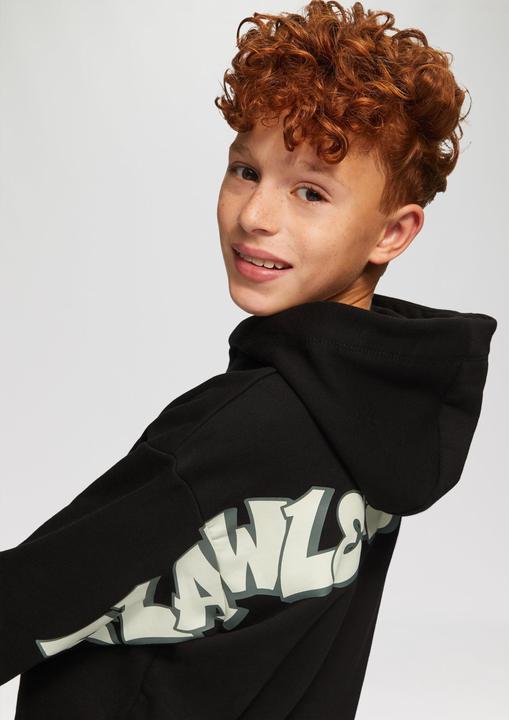 Produktbild s.Oliver Sweatshirt Oversized Sweatshirt mit grossem Graffiti-Print (146, 152)