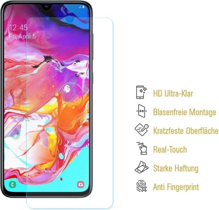 Actual product image Protectorking 3x Panzerfolie Anti-Shock HD Klar (3 Piece, Samsung Galaxy A40)