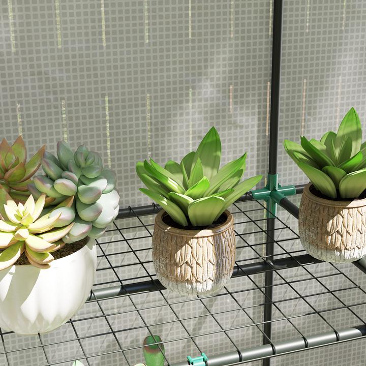 Produktbild Outsunny Gewächshaus Stahl, Kunststoff Weiss