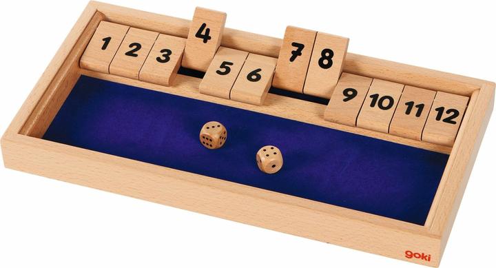 Actual product image Goki Dice game Shut the box (German)