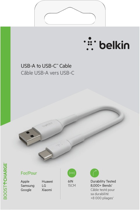 Productafbeelding Belkin USB A - USB C (0.15 m, USB 2.0)