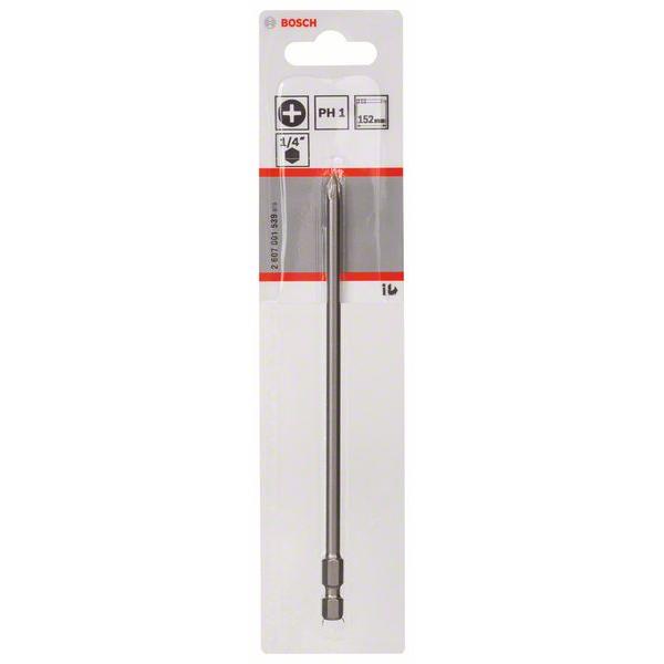 Thumbnail - Bosch Professional Zubehör, Bits, Schrauberbit Extra-Hart PH 1, 152 mm, 1er-Pack (Kreuz Phillips PH M1)