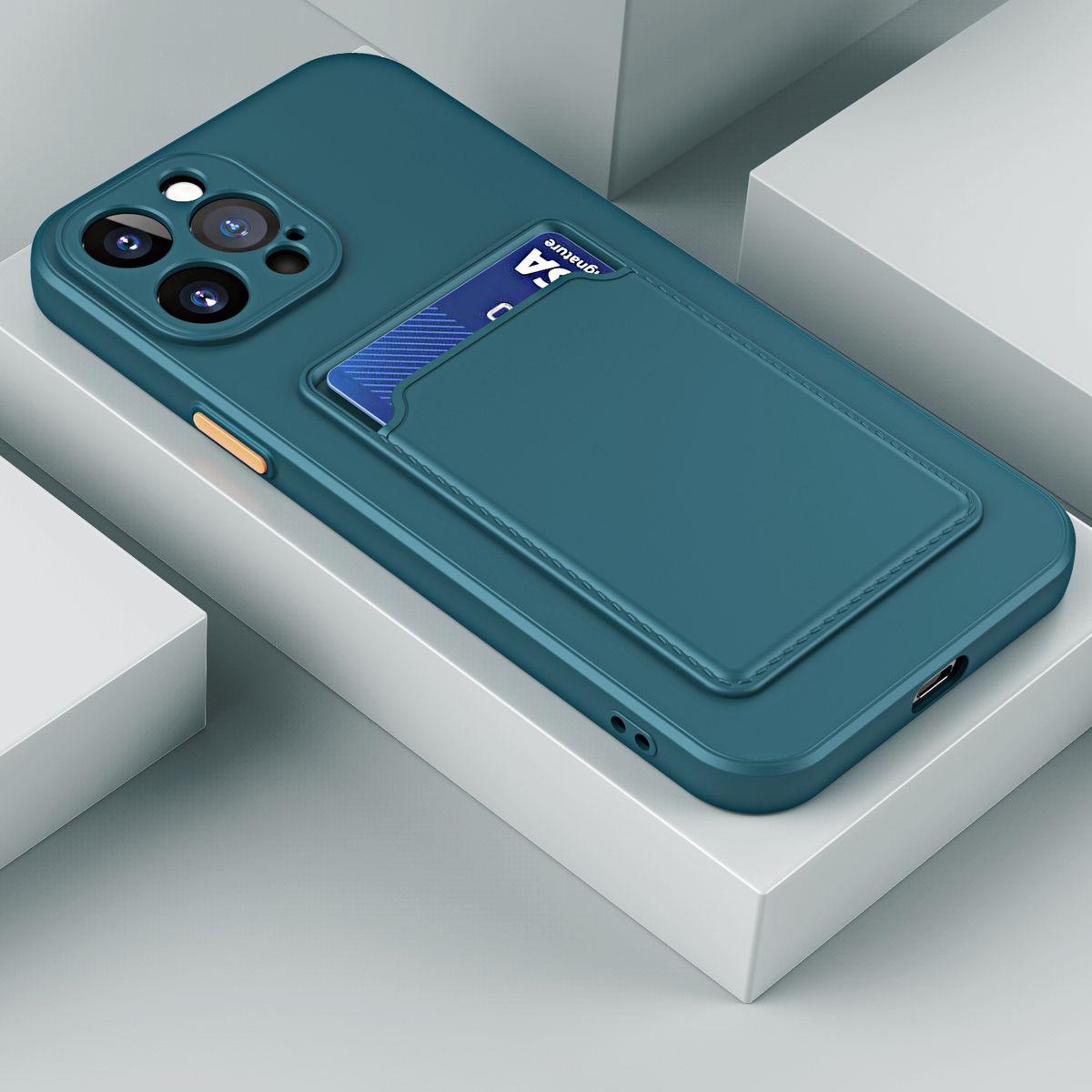 Thumbnail - König Design Schutz Handy Hülle für Apple iPhone 15 Pro Case Cover Etuis Bumper Kartenfach (Apple iPhone 15 Pro), Smartp...