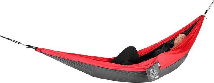 Enero Camp Touristische Hängematte 2 Personen 270x140cm Schwarz Rot