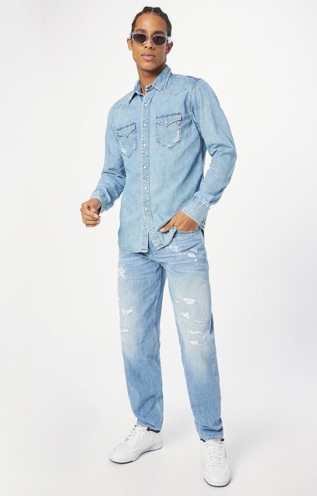 Image du produit Replay Jean Sandot coupe fuselée, taille haute, coton biologique certifié GOTS (W31/L32)